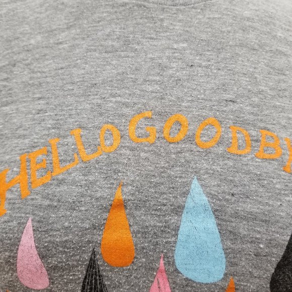 Hellogoodbye shirt Small raindrops rain falling graphic band merch emo - Picture 8 of 11